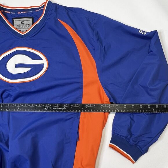Colosseum Ath. XL Pullover Windbreaker Jacket Blue Orange Embroider G Logo NEW - Picture 4 of 15